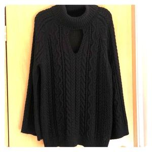 Black knitted sweater